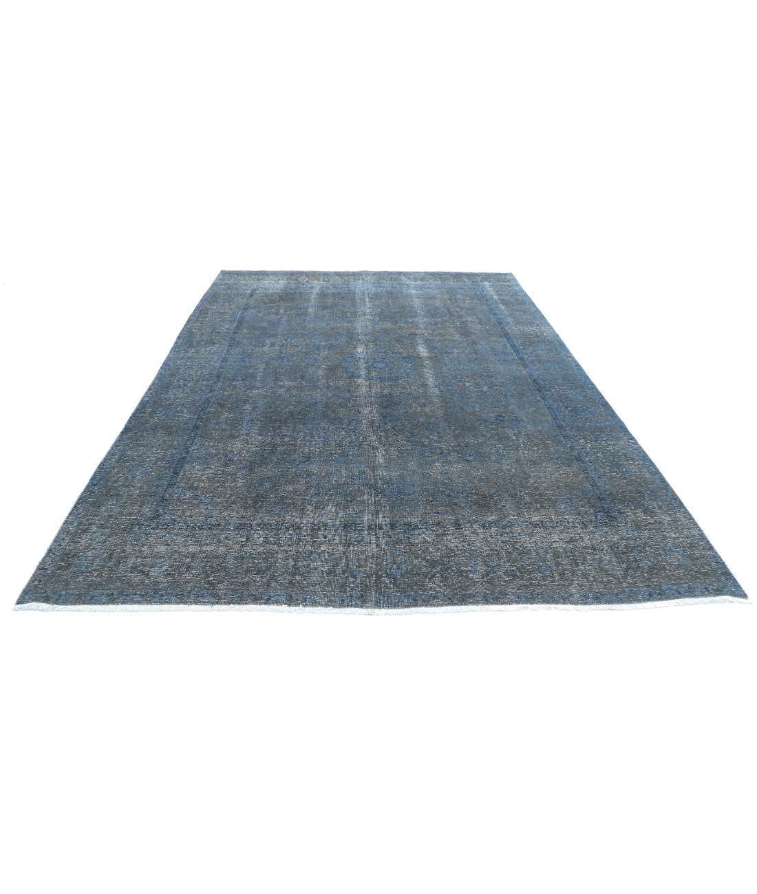 Overdye 7'8'' X 10'11'' Hand-Knotted Wool Rug 7'8'' x 10'11'' (230 X 328) / Blue / Charcoal