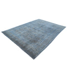 Overdye 7'8'' X 10'11'' Hand-Knotted Wool Rug 7'8'' x 10'11'' (230 X 328) / Blue / Charcoal