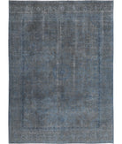 Overdye 7'8'' X 10'11'' Hand-Knotted Wool Rug 7'8'' x 10'11'' (230 X 328) / Blue / Charcoal