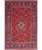 Mashad 7'8'' X 11'11'' Hand-Knotted Wool Rug 7'8'' x 11'11'' (230 X 358) / Red / Blue