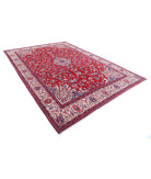 Mashad 8'6'' X 12'1'' Hand-Knotted Wool Rug 8'6'' x 12'1'' (255 X 363) / Red / Ivory