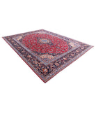 Mashad 9'8'' X 12'6'' Hand-Knotted Wool Rug 9'8'' x 12'6'' (290 X 375) / Red / Black