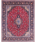 Mashad 9'8'' X 12'6'' Hand-Knotted Wool Rug 9'8'' x 12'6'' (290 X 375) / Red / Black