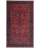 Mehraban 12'2'' X 20'10'' Hand-Knotted Wool Rug 12'2'' x 20'10'' (365 X 625) / Pink / Blue