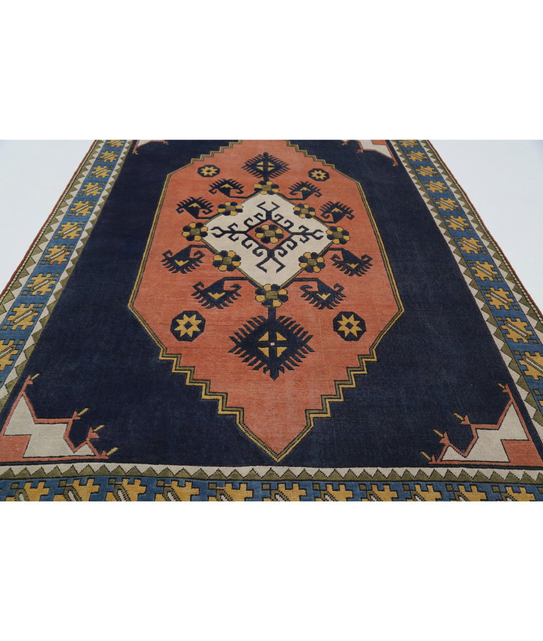 Vintage 8'2'' X 10'10'' Hand-Knotted Wool Rug 8'2'' x 10'10'' (245 X 325) / Pink / Blue