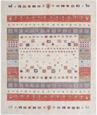 Gabbeh 8'0'' X 9'7'' Hand-Knotted Wool Rug 8'0'' x 9'7'' (240 X 288) / Ivory / Red