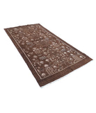 Gabbeh 4'9'' X 9'0'' Hand-Knotted Wool Rug 4'9'' x 9'0'' (143 X 270) / Brown / Ivory