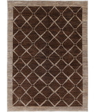 Modcar 4'0'' X 5'5'' Hand-Knotted Wool Rug 4'0'' x 5'5'' (120 X 163) / Brown / Brown