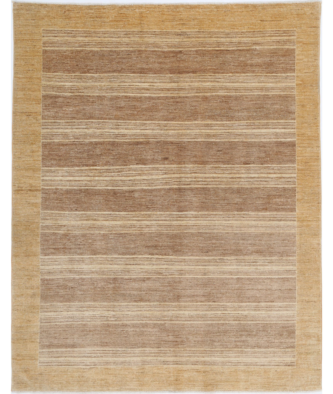 Modcar 5'0'' X 6'4'' Hand-Knotted Wool Rug 5'0'' x 6'4'' (150 X 190) / Brown / Gold