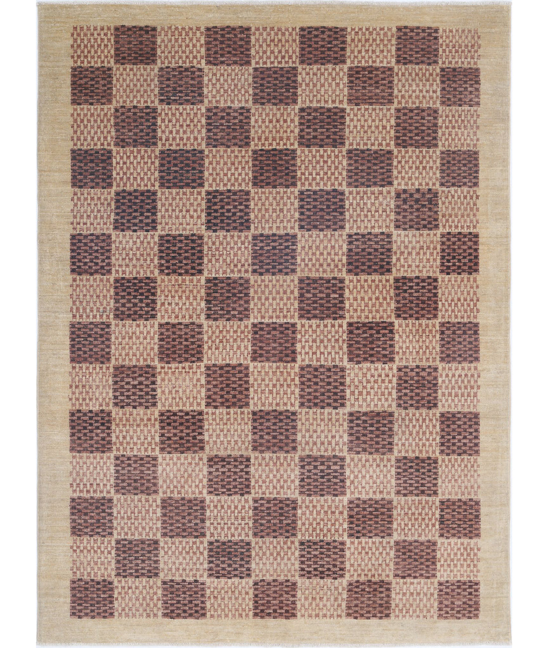 Modcar 4'11'' X 6'10'' Hand-Knotted Wool Rug 4'11'' x 6'10'' (148 X 205) / Ivory / Ivory