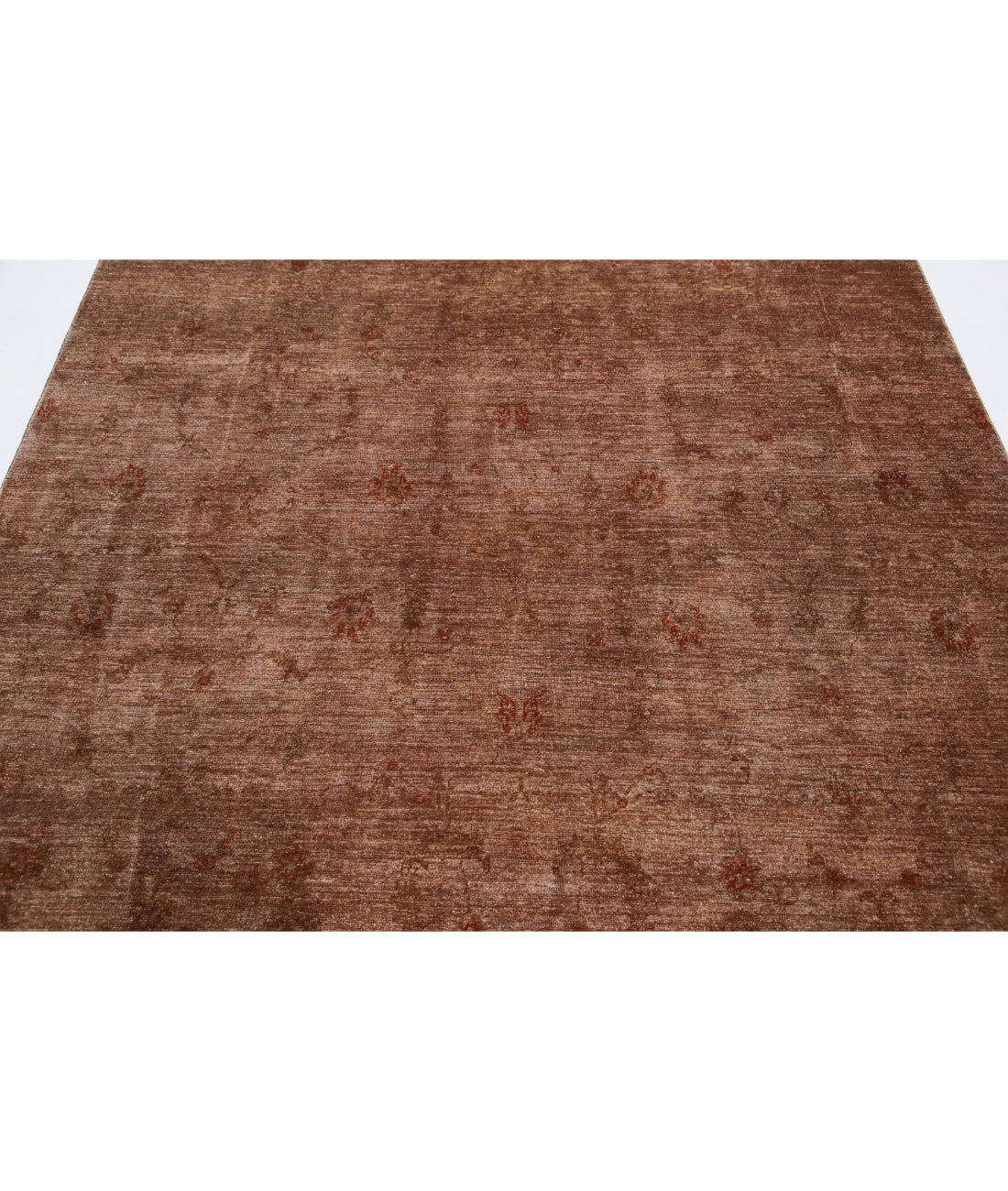 Overdye 6'5'' X 8'7'' Hand-Knotted Wool Rug 6'5'' x 8'7'' (193 X 258) / Brown / Red