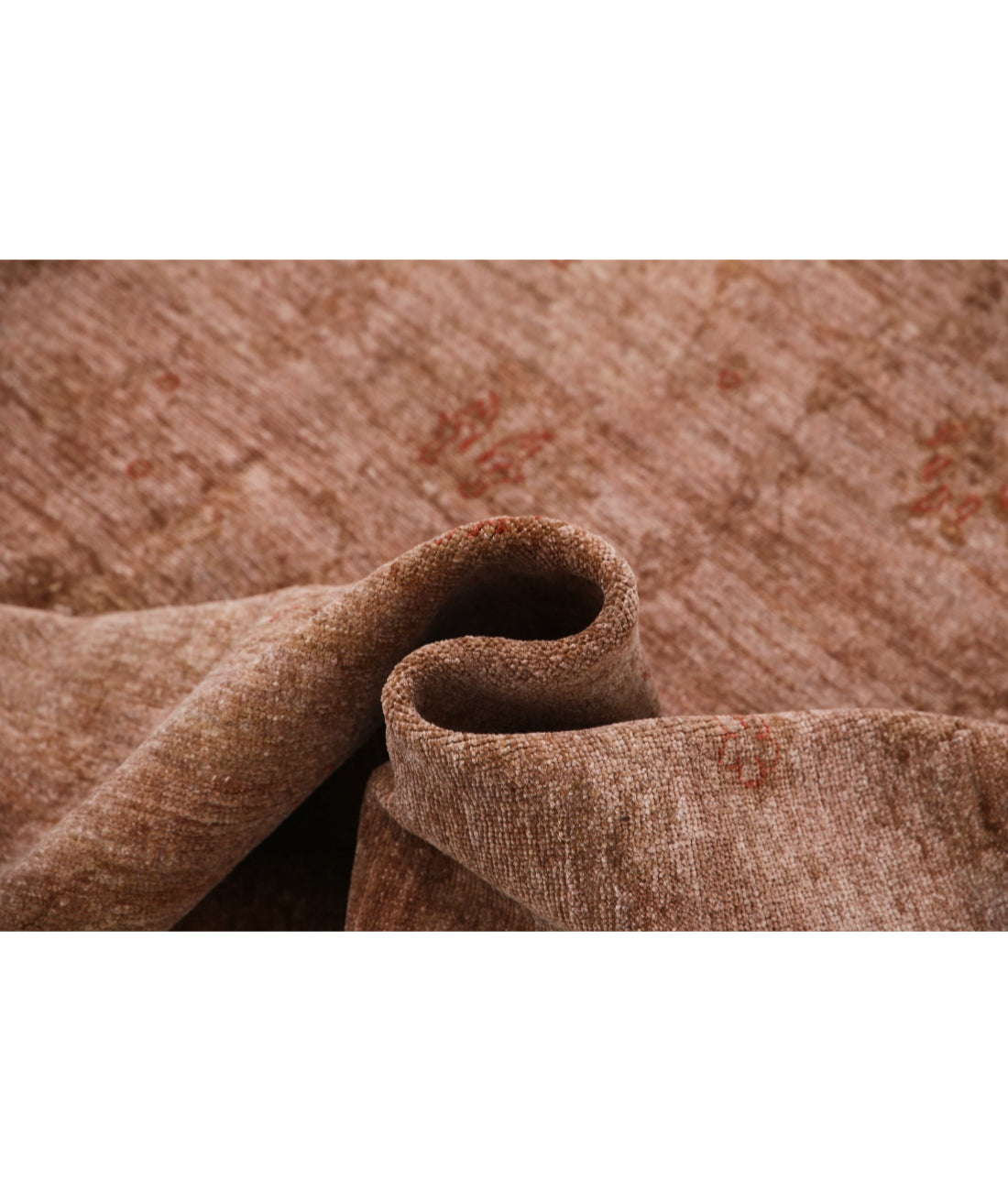 Overdye 6'5'' X 8'7'' Hand-Knotted Wool Rug 6'5'' x 8'7'' (193 X 258) / Brown / Red