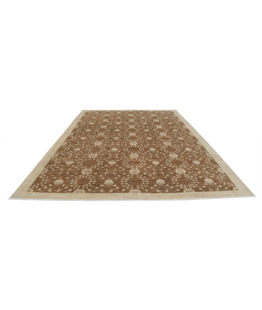 Modcar 9'9'' X 13'4'' Hand-Knotted Wool Rug 9'9'' x 13'4'' (293 X 400) / Brown / Brown