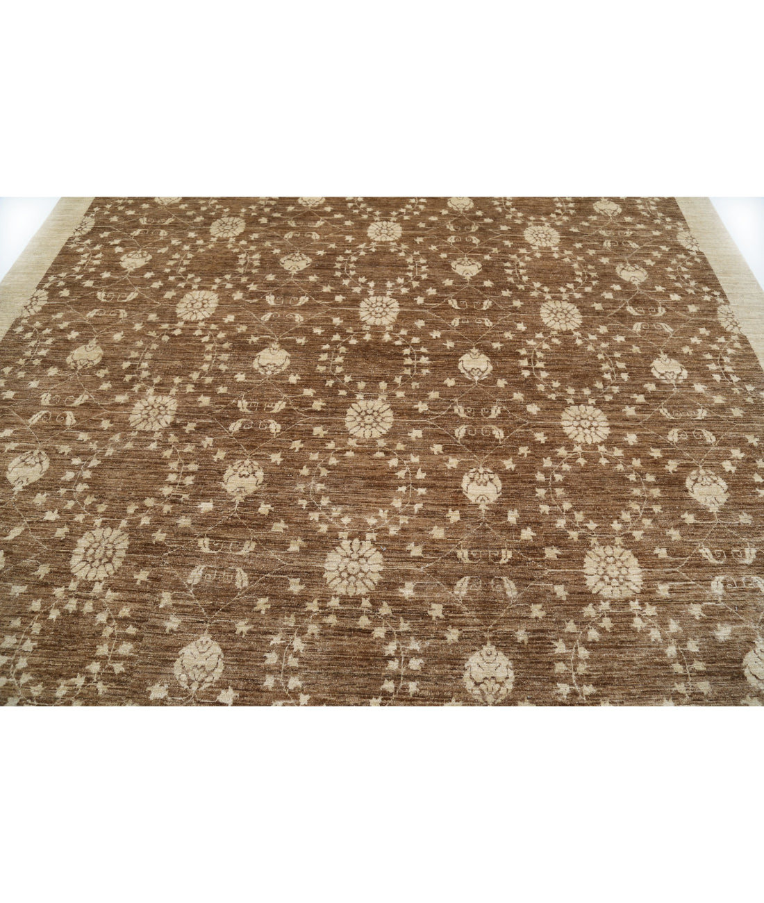 Modcar 9'9'' X 13'4'' Hand-Knotted Wool Rug 9'9'' x 13'4'' (293 X 400) / Brown / Brown