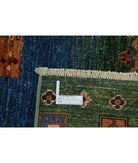 Gabbeh 8'2'' X 10'5'' Hand-Knotted Wool Rug 8'2'' x 10'5'' (245 X 313) / Green / Blue