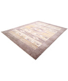 Modcar 8'11'' X 11'8'' Hand-Knotted Wool Rug 8'11'' x 11'8'' (268 X 350) / Brown / Ivory