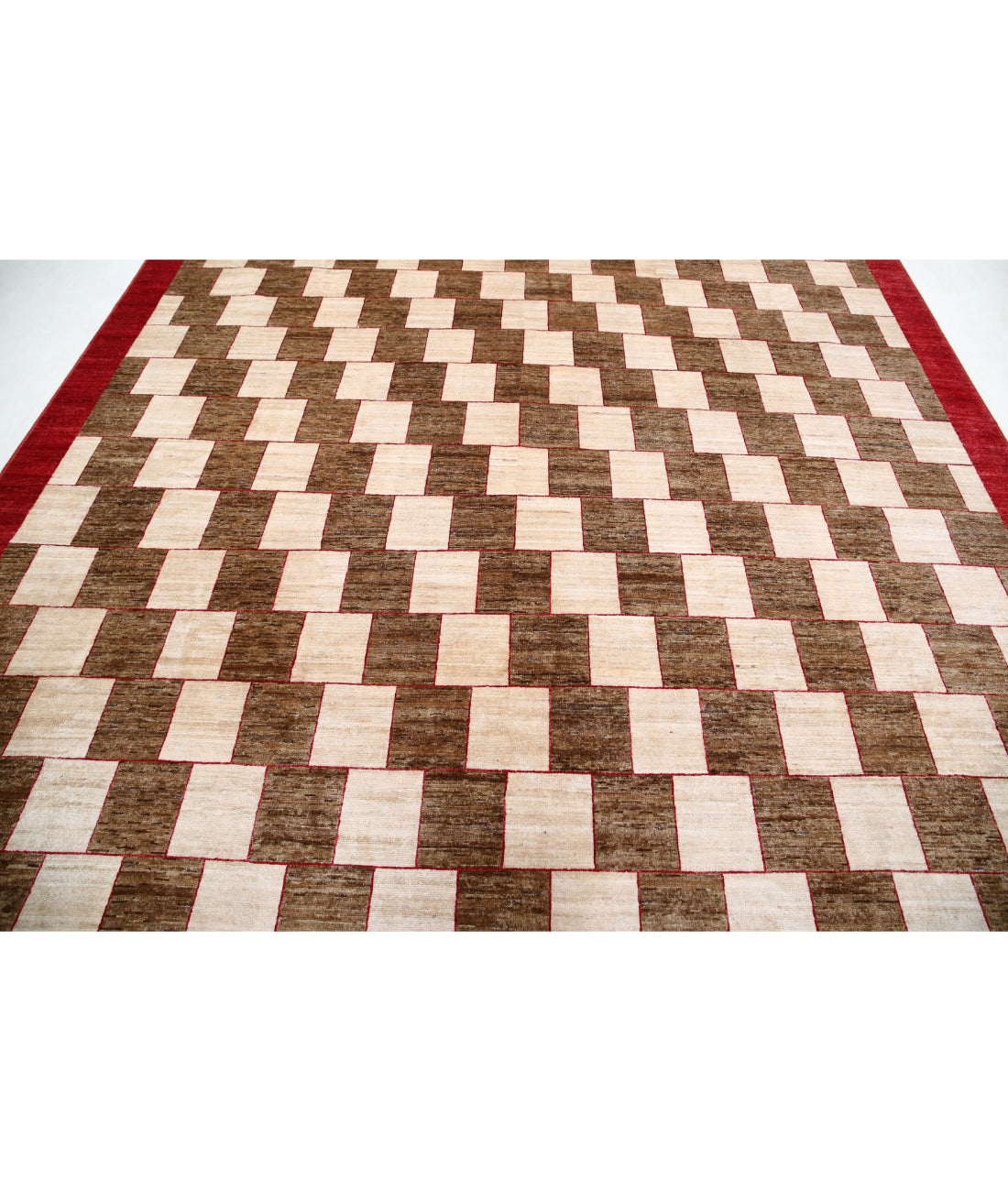 Modcar 9'0'' X 11'8'' Hand-Knotted Wool Rug 9'0'' x 11'8'' (270 X 350) / Beige / N/A