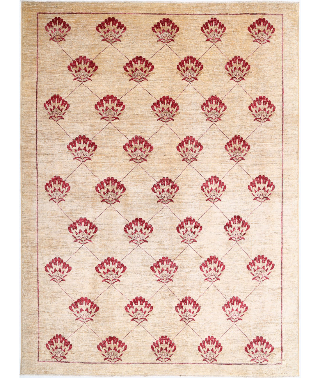 Modcar 8'0'' X 10'9'' Hand-Knotted Wool Rug 8'0'' x 10'9'' (240 X 323) / Beige / N/A