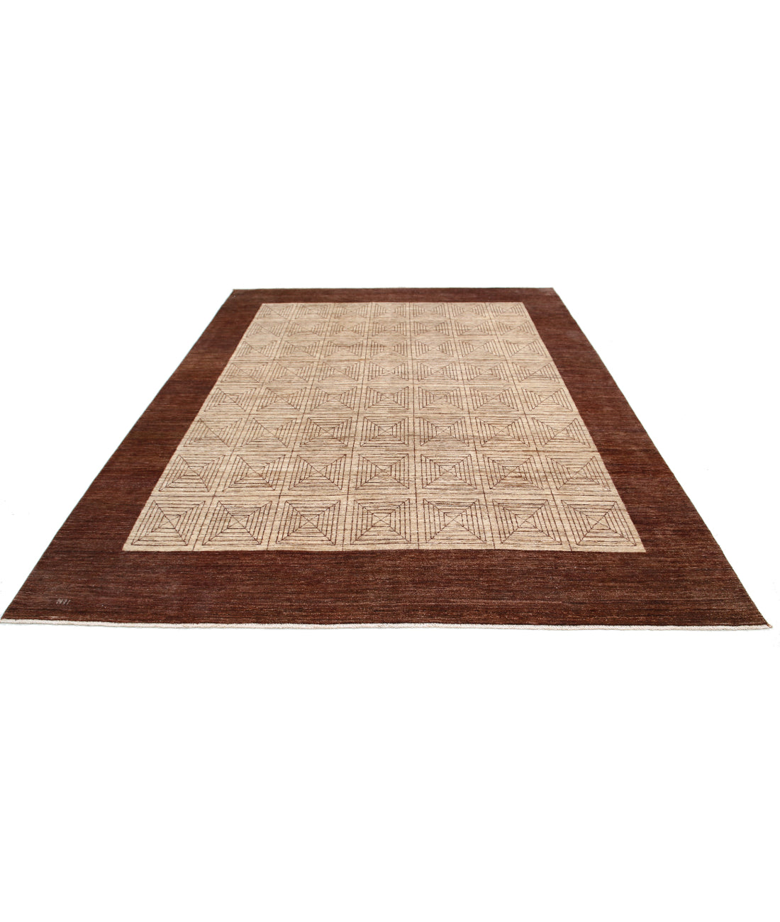 Modcar 8'0'' X 10'2'' Hand-Knotted Wool Rug 8'0'' x 10'2'' (240 X 305) / Beige / N/A