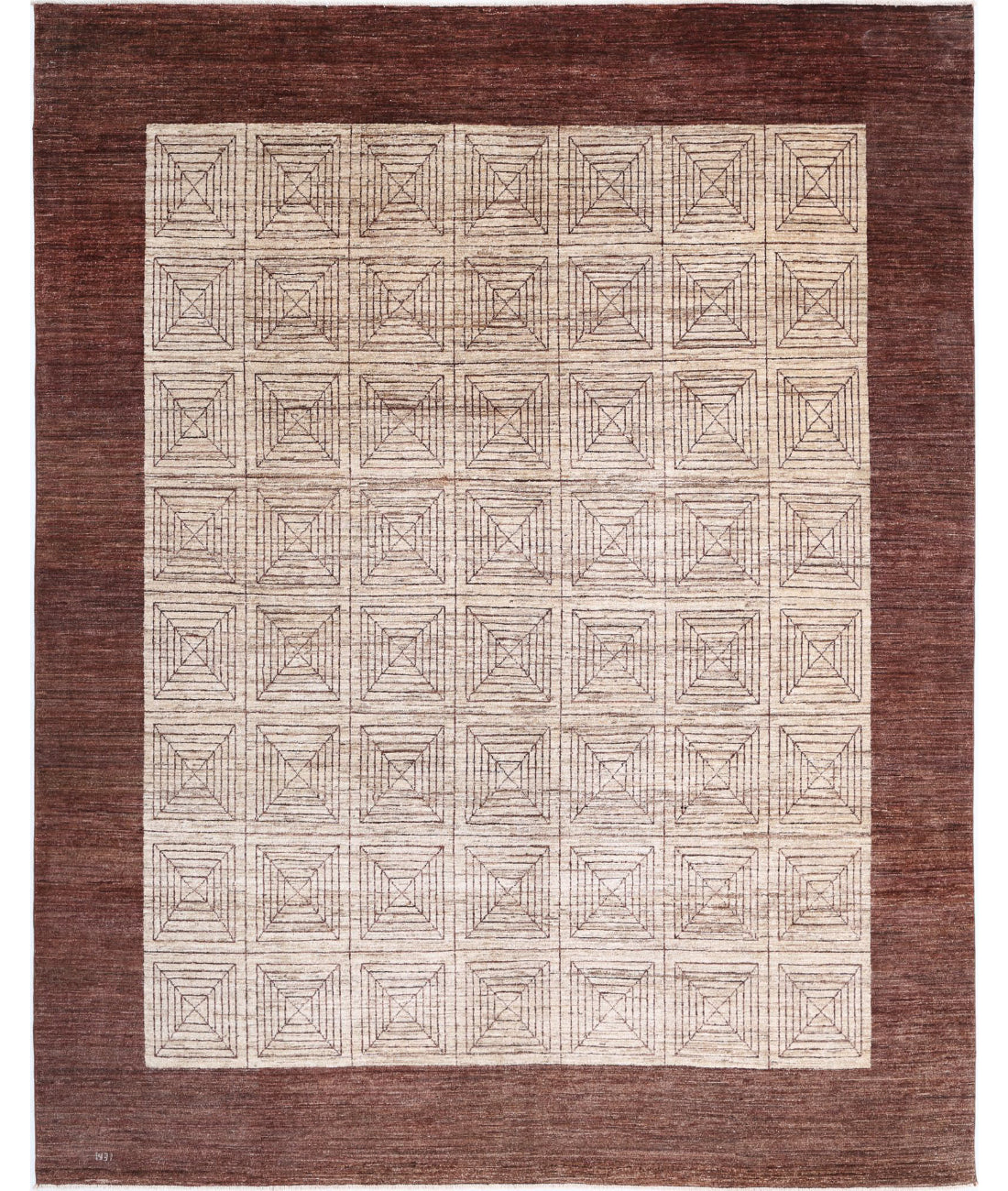 Modcar 8'0'' X 10'2'' Hand-Knotted Wool Rug 8'0'' x 10'2'' (240 X 305) / Beige / N/A