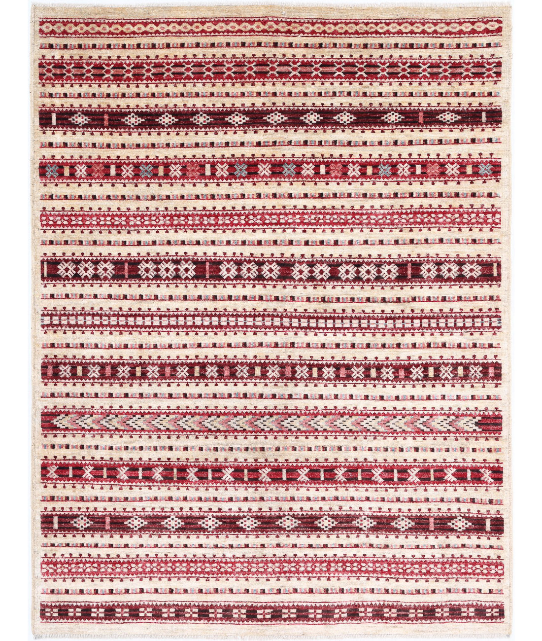 Modcar 5'0'' X 6'6'' Hand-Knotted Wool Rug 5'0'' x 6'6'' (150 X 195) / Multi / N/A