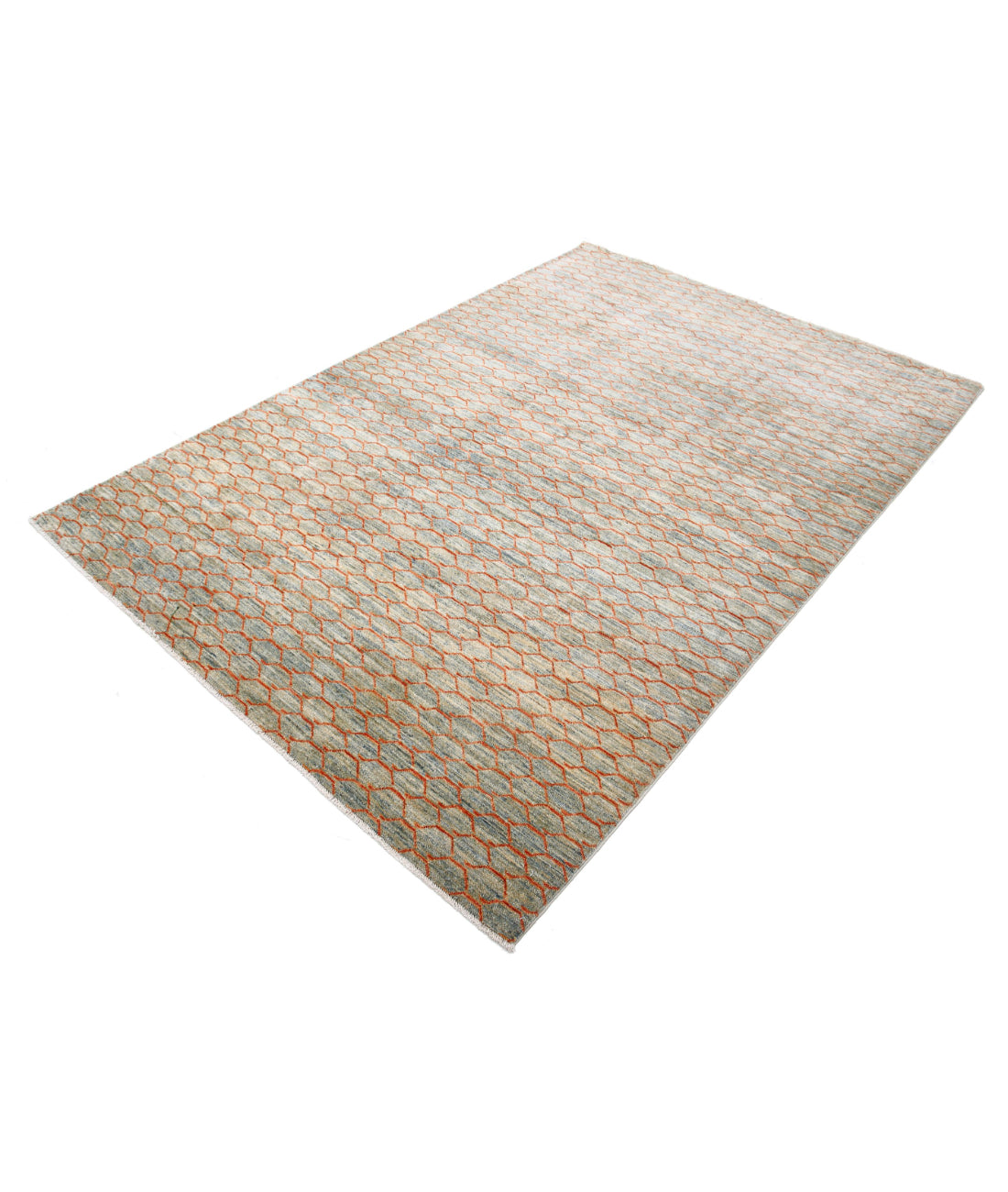 Modcar 5'5'' X 7'10'' Hand-Knotted Wool Rug 5'5'' x 7'10'' (163 X 235) / Multi / N/A