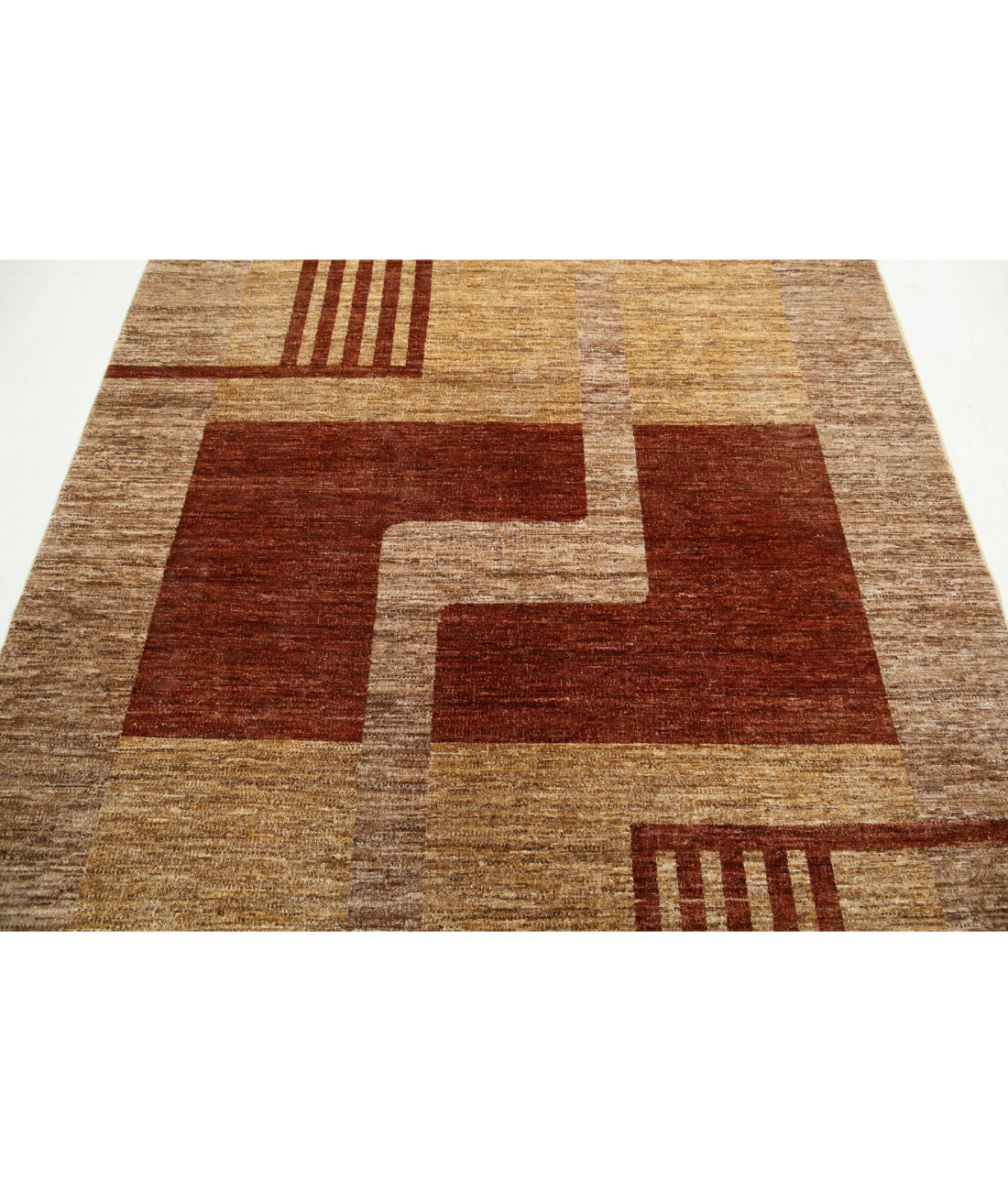 Modcar 5'11'' X 7'4'' Hand-Knotted Wool Rug 5'11'' x 7'4'' (178 X 220) / Multi / N/A