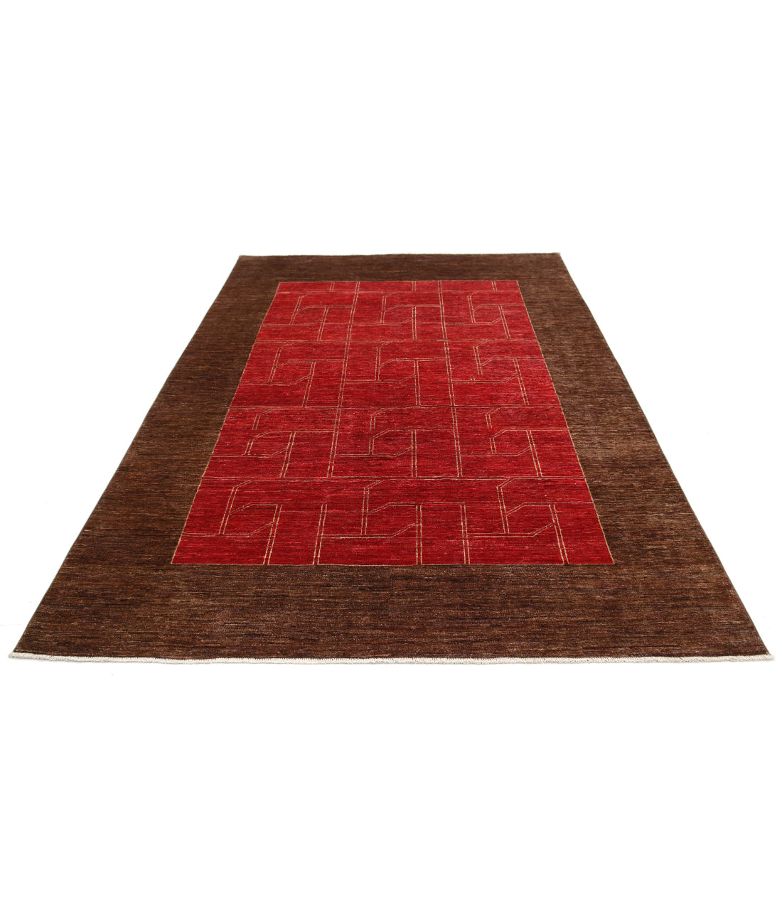 Modcar 6'2'' X 8'9'' Hand-Knotted Wool Rug 6'2'' x 8'9'' (185 X 263) / Multi / N/A