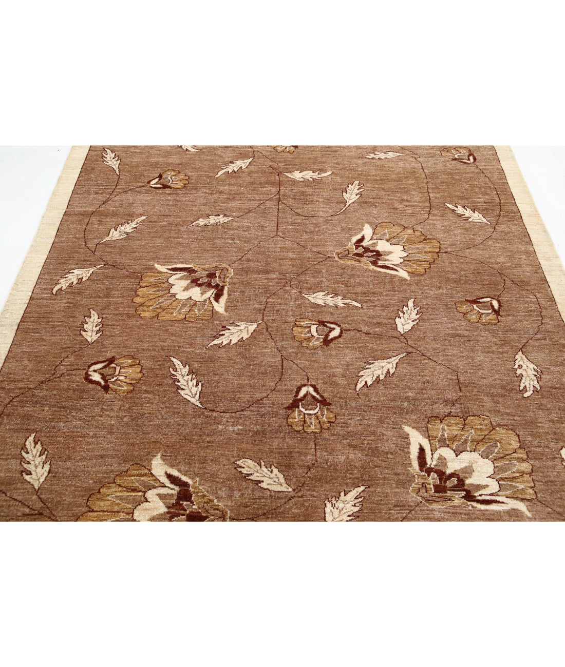 Modcar 5'11'' X 7'11'' Hand-Knotted Wool Rug 5'11'' x 7'11'' (178 X 238) / Beige / N/A