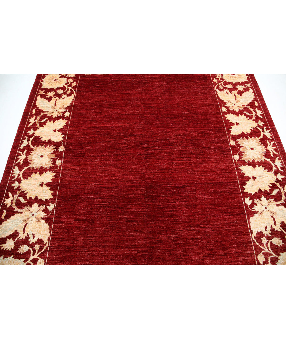 Modcar 6'8'' X 8'1'' Hand-Knotted Wool Rug 6'8'' x 8'1'' (200 X 243) / Beige / N/A