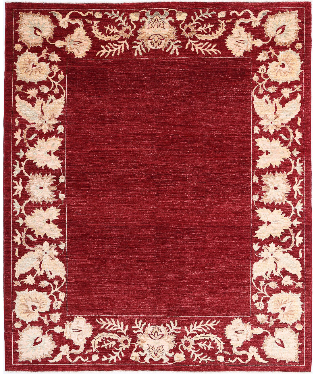 Modcar 6'8'' X 8'1'' Hand-Knotted Wool Rug 6'8'' x 8'1'' (200 X 243) / Beige / N/A