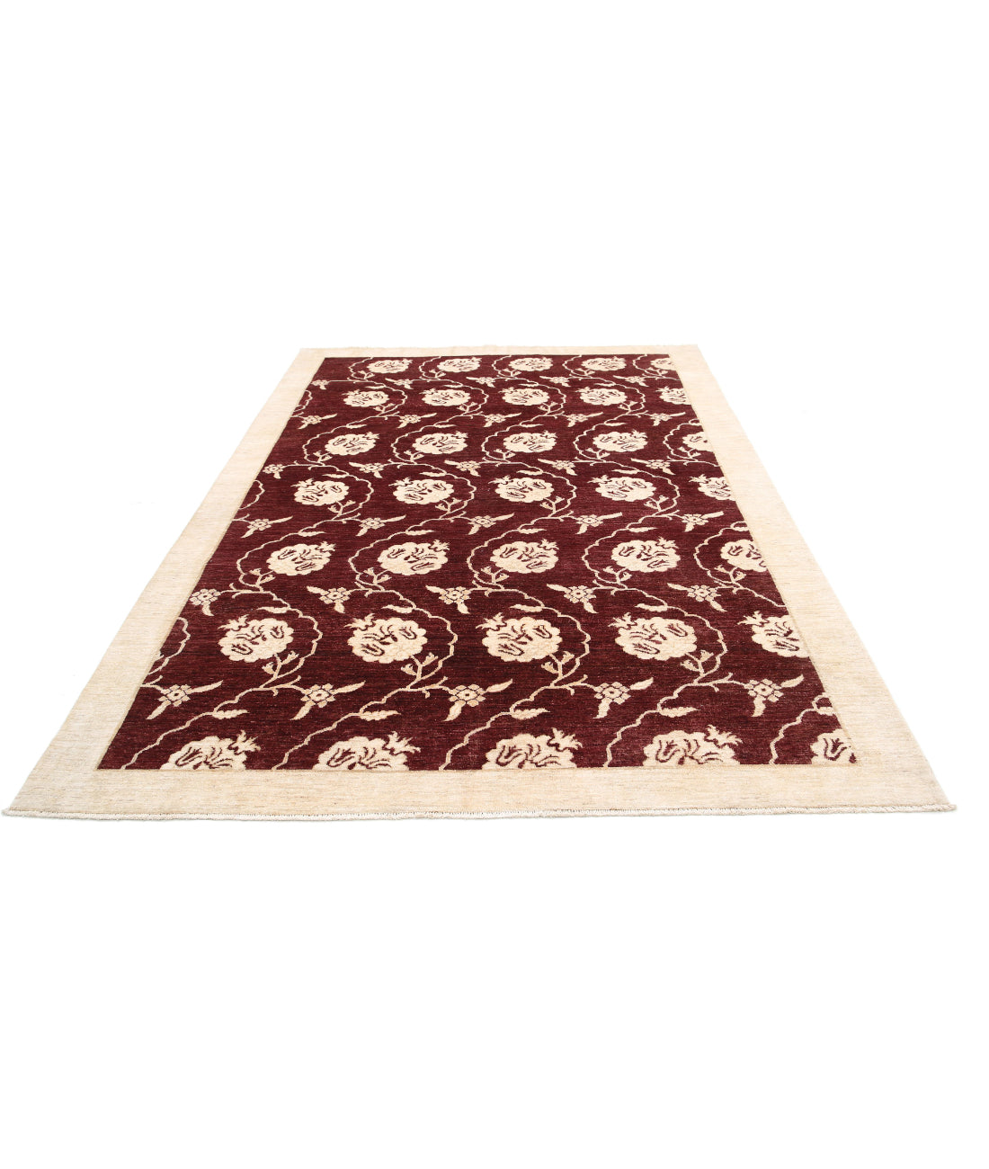 Modcar 6'8'' X 9'7'' Hand-Knotted Wool Rug 6'8'' x 9'7'' (200 X 288) / Beige / N/A