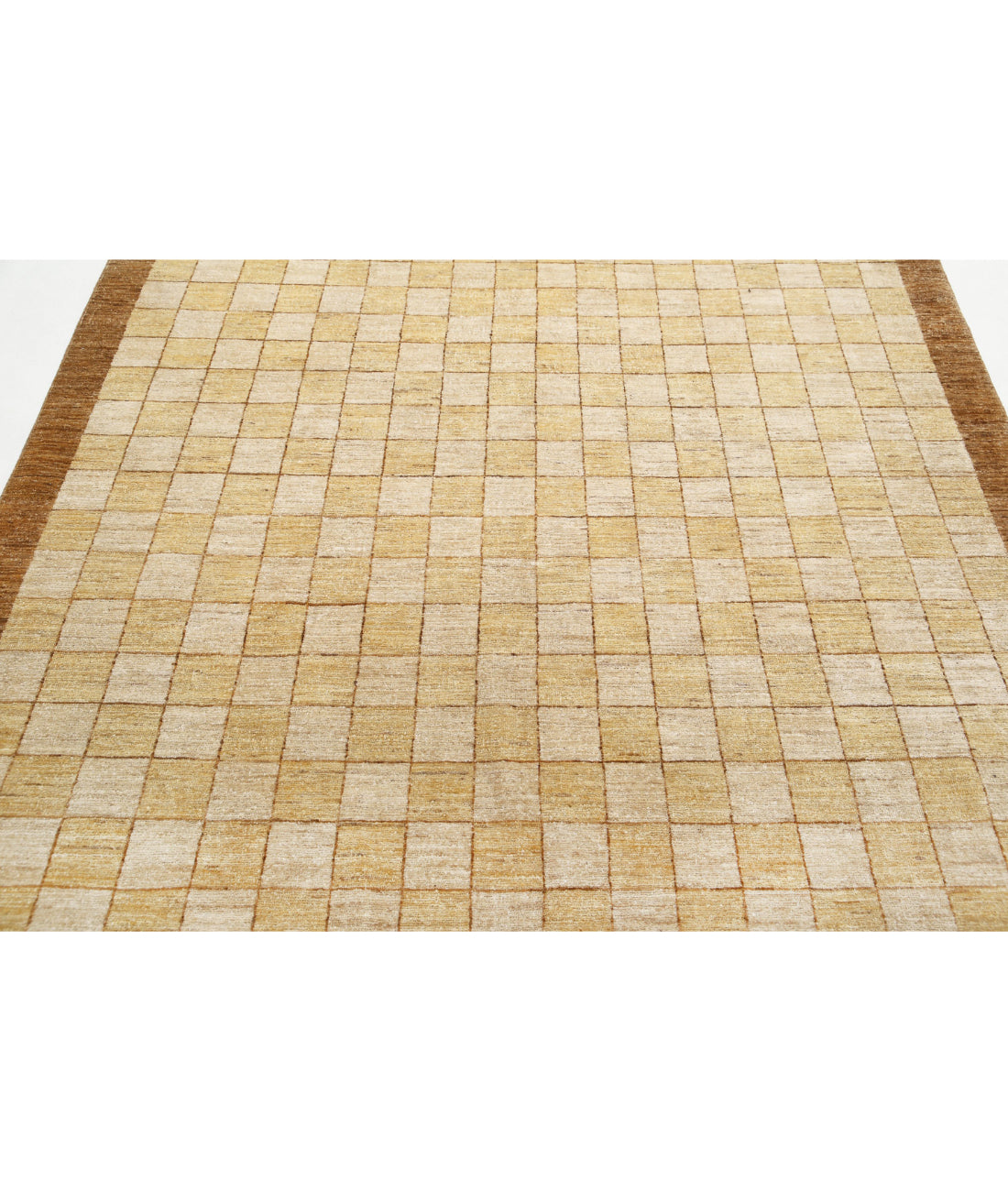 Modcar 5'11'' X 8'7'' Hand-Knotted Wool Rug 5'11'' x 8'7'' (178 X 258) / Beige / N/A