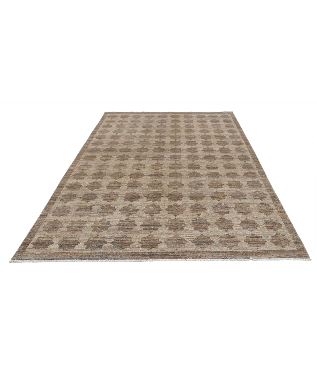 Modcar 6'4'' X 9'5'' Hand-Knotted Wool Rug 6'4'' x 9'5'' (190 X 283) / Beige / N/A