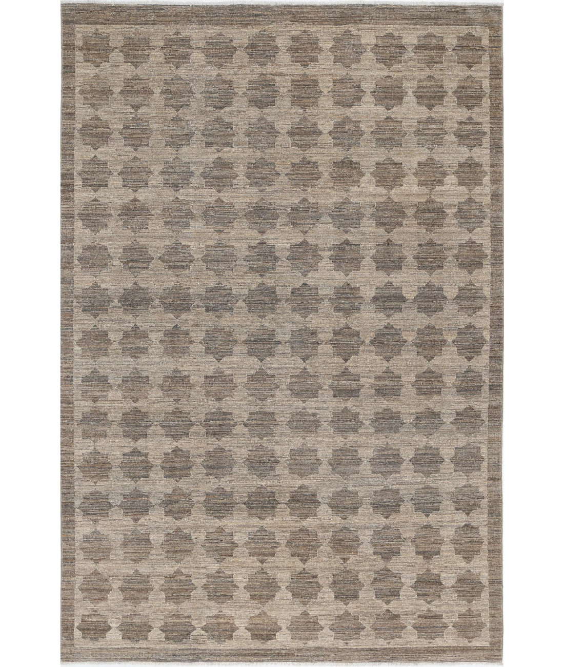 Modcar 6'4'' X 9'5'' Hand-Knotted Wool Rug 6'4'' x 9'5'' (190 X 283) / Beige / N/A