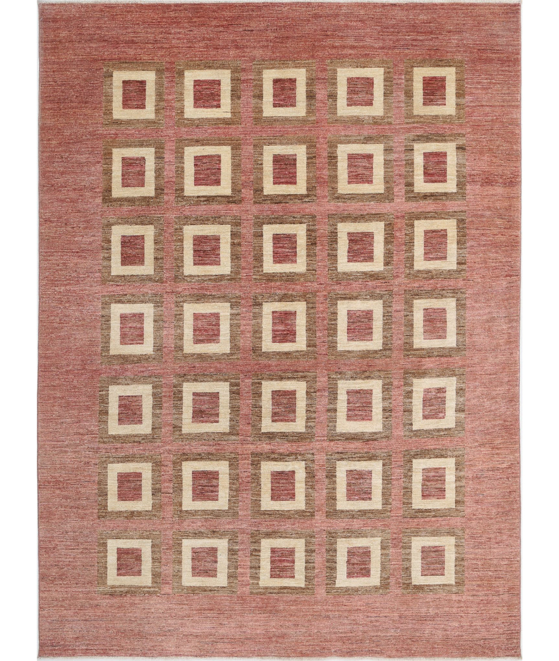 Modcar 6'1'' X 8'6'' Hand-Knotted Wool Rug 6'1'' x 8'6'' (183 X 255) / Beige / N/A