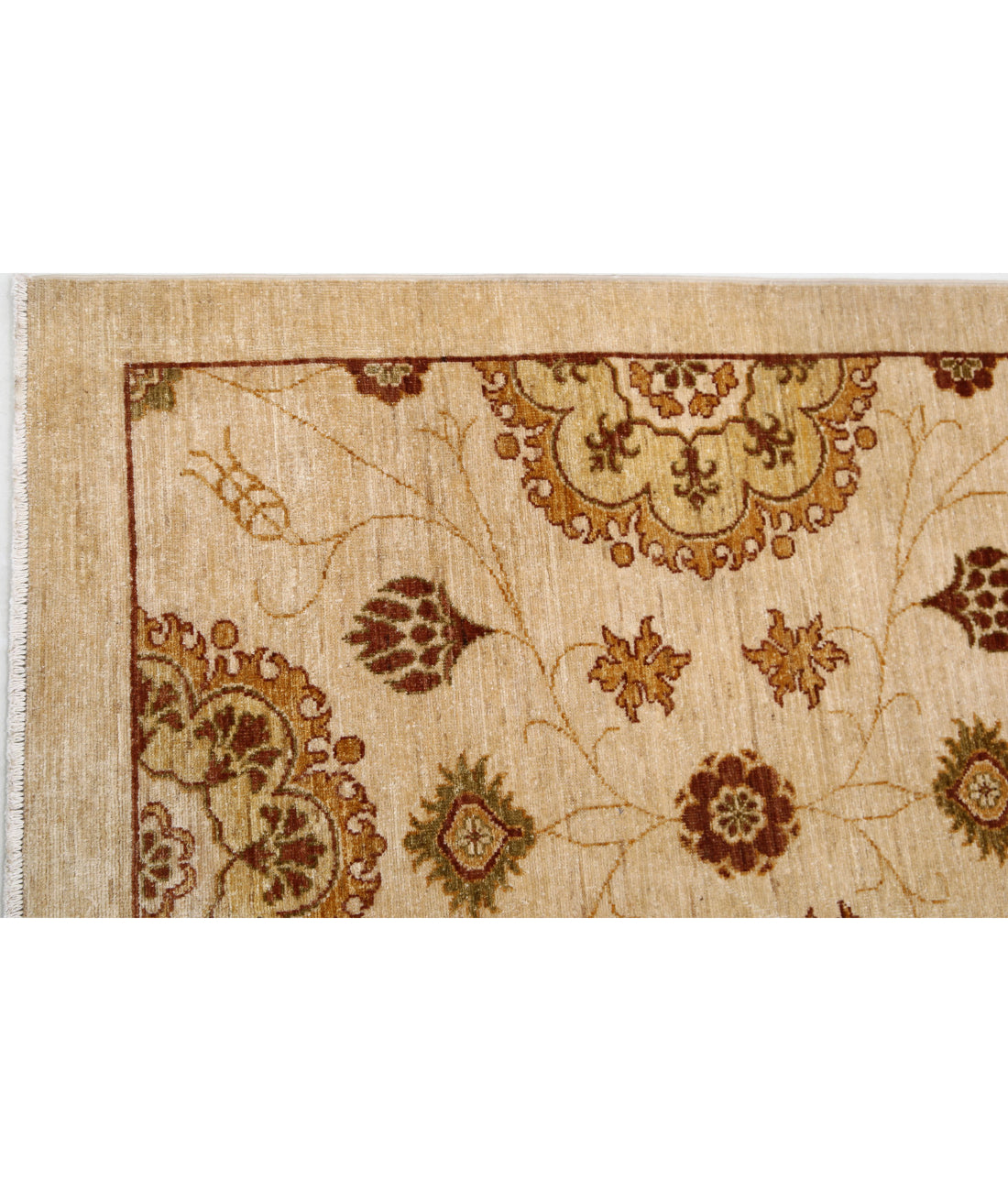 Modcar 6'6'' X 7'10'' Hand-Knotted Wool Rug 6'6'' x 7'10'' (195 X 235) / Beige / N/A