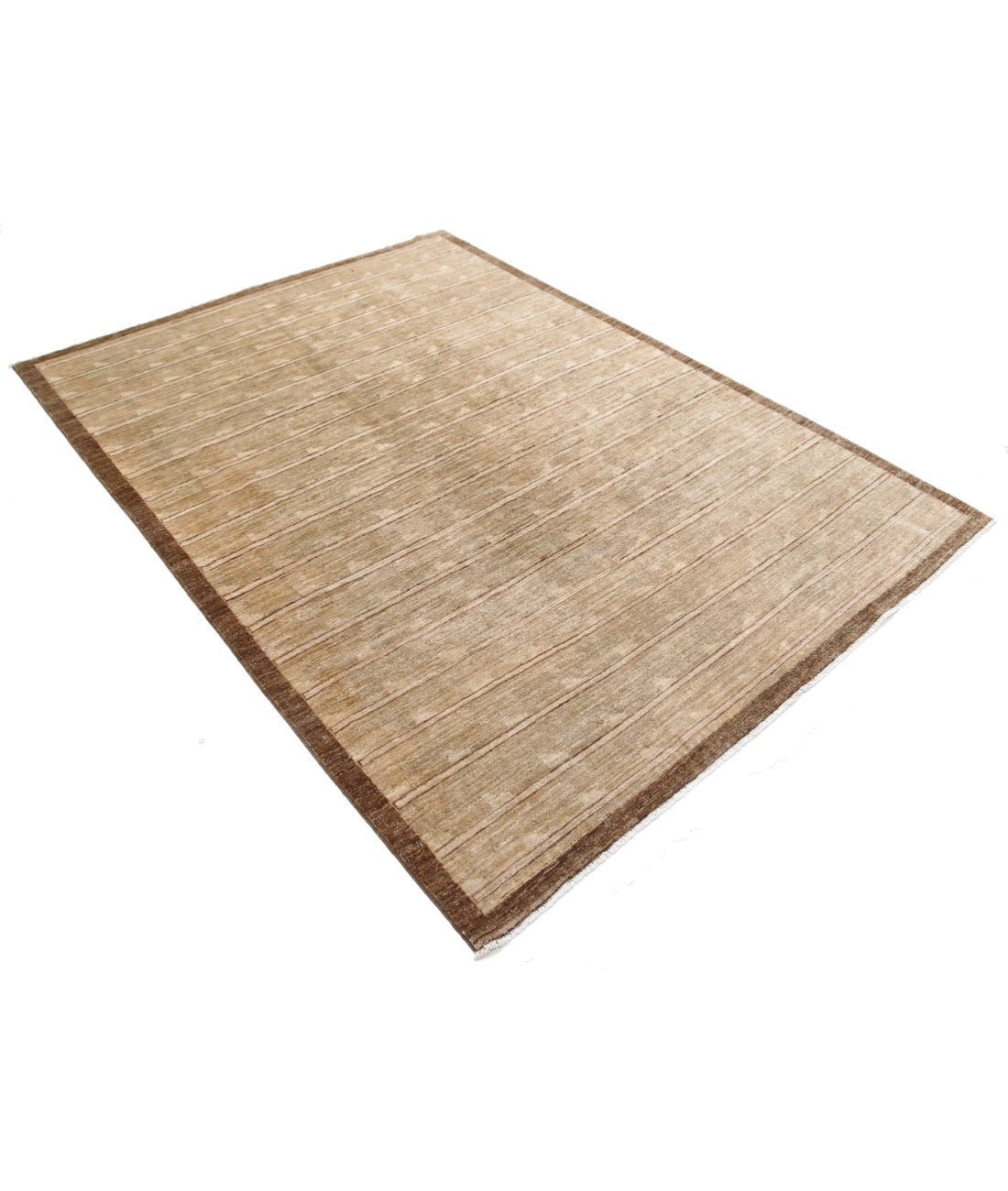 Modcar 5'7'' X 7'7'' Hand-Knotted Wool Rug 5'7'' x 7'7'' (168 X 228) / Beige / N/A