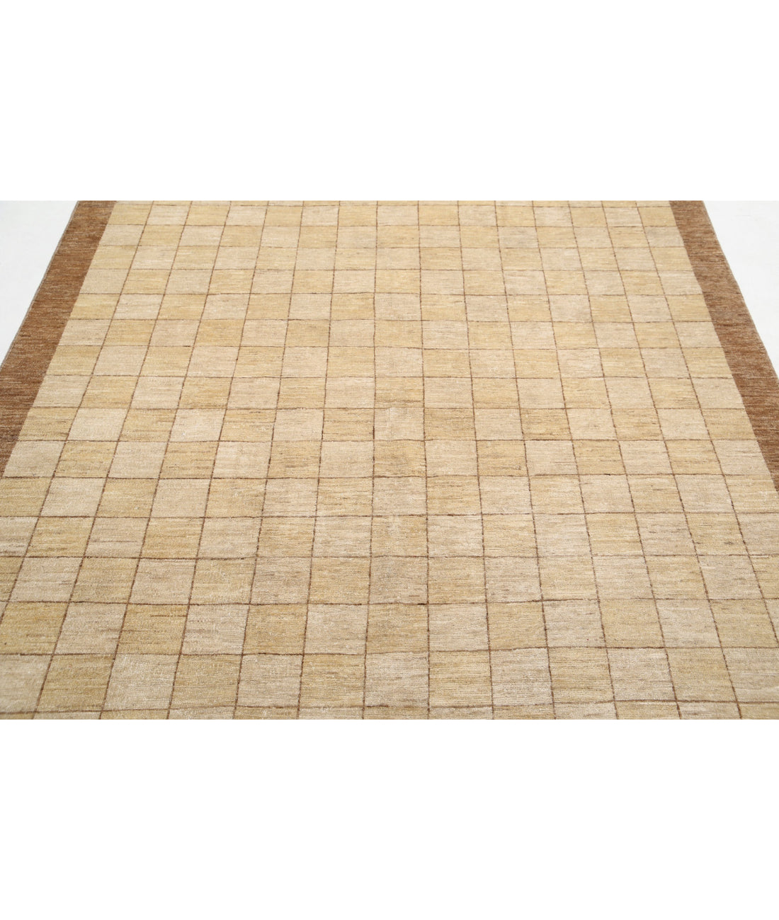 Modcar 6'0'' X 8'7'' Hand-Knotted Wool Rug 6'0'' x 8'7'' (180 X 258) / Beige / N/A