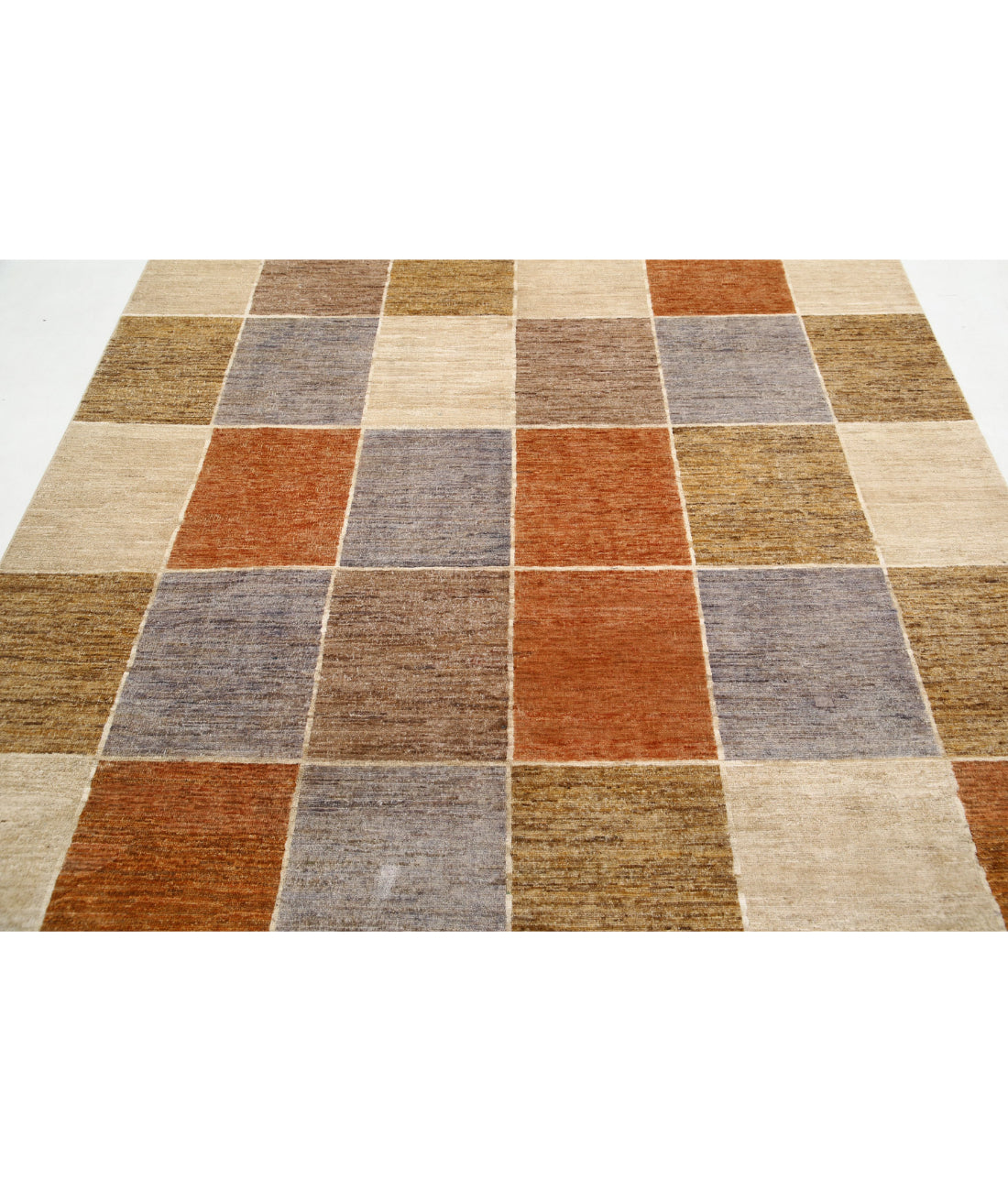 Modcar 6'5'' X 9'5'' Hand-Knotted Wool Rug 6'5'' x 9'5'' (193 X 283) / Beige / N/A