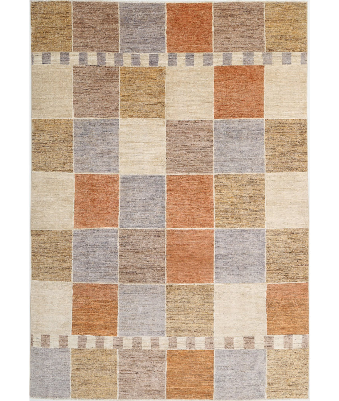 Modcar 6'5'' X 9'5'' Hand-Knotted Wool Rug 6'5'' x 9'5'' (193 X 283) / Beige / N/A