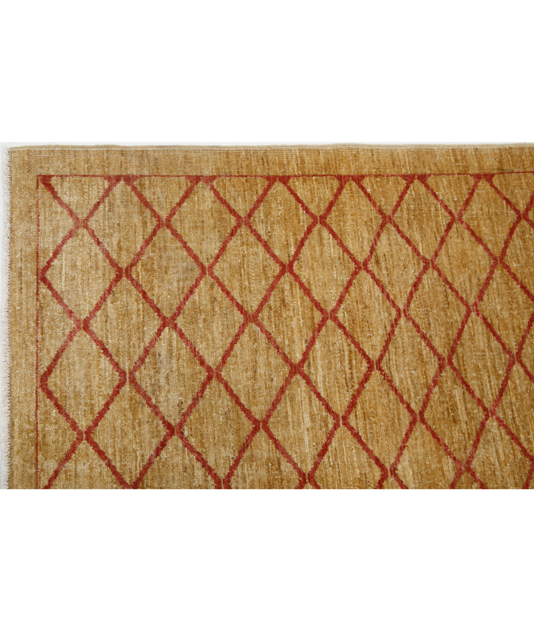 Modcar 5'7'' X 7'7'' Hand-Knotted Wool Rug 5'7'' x 7'7'' (168 X 228) / Beige / N/A