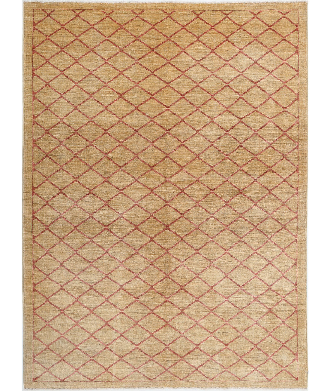 Modcar 5'7'' X 7'7'' Hand-Knotted Wool Rug 5'7'' x 7'7'' (168 X 228) / Beige / N/A