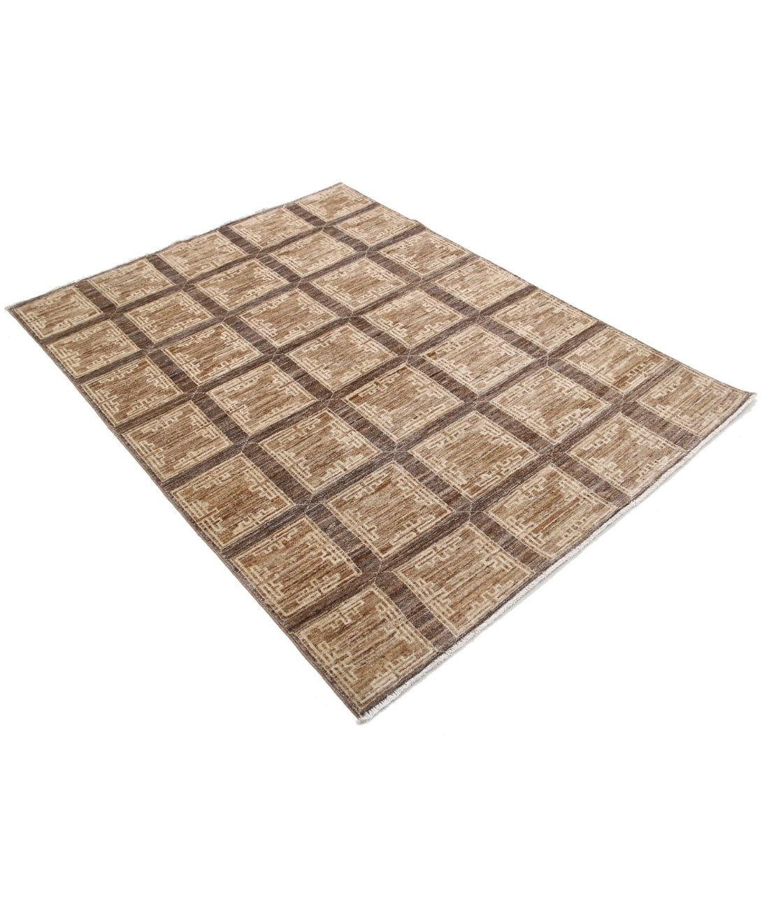 Modcar 4'5'' X 5'9'' Hand-Knotted Wool Rug 4'5'' x 5'9'' (133 X 173) / Multi / N/A