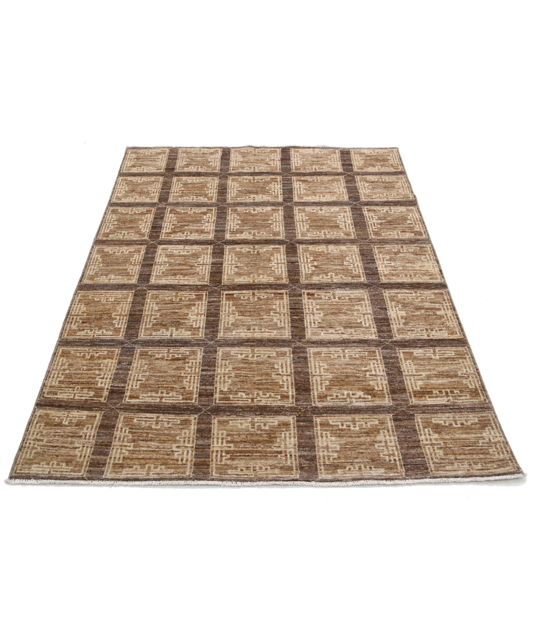 Modcar 4'5'' X 5'9'' Hand-Knotted Wool Rug 4'5'' x 5'9'' (133 X 173) / Multi / N/A