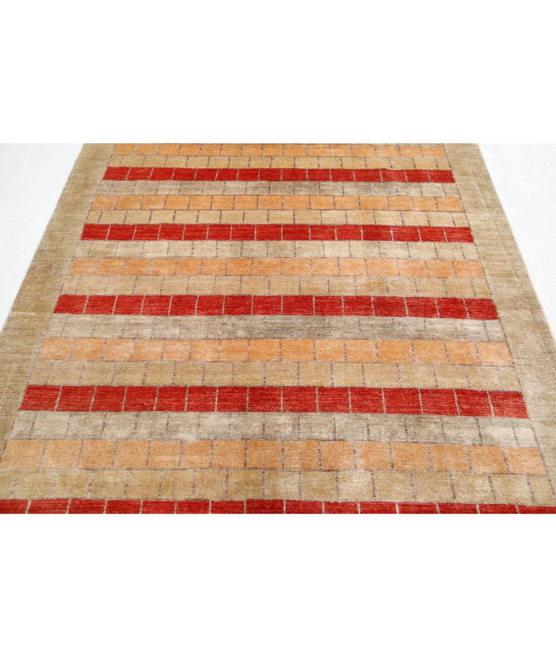 Modcar 6'0'' X 7'11'' Hand-Knotted Wool Rug 6'0'' x 7'11'' (180 X 238) / Multi / N/A