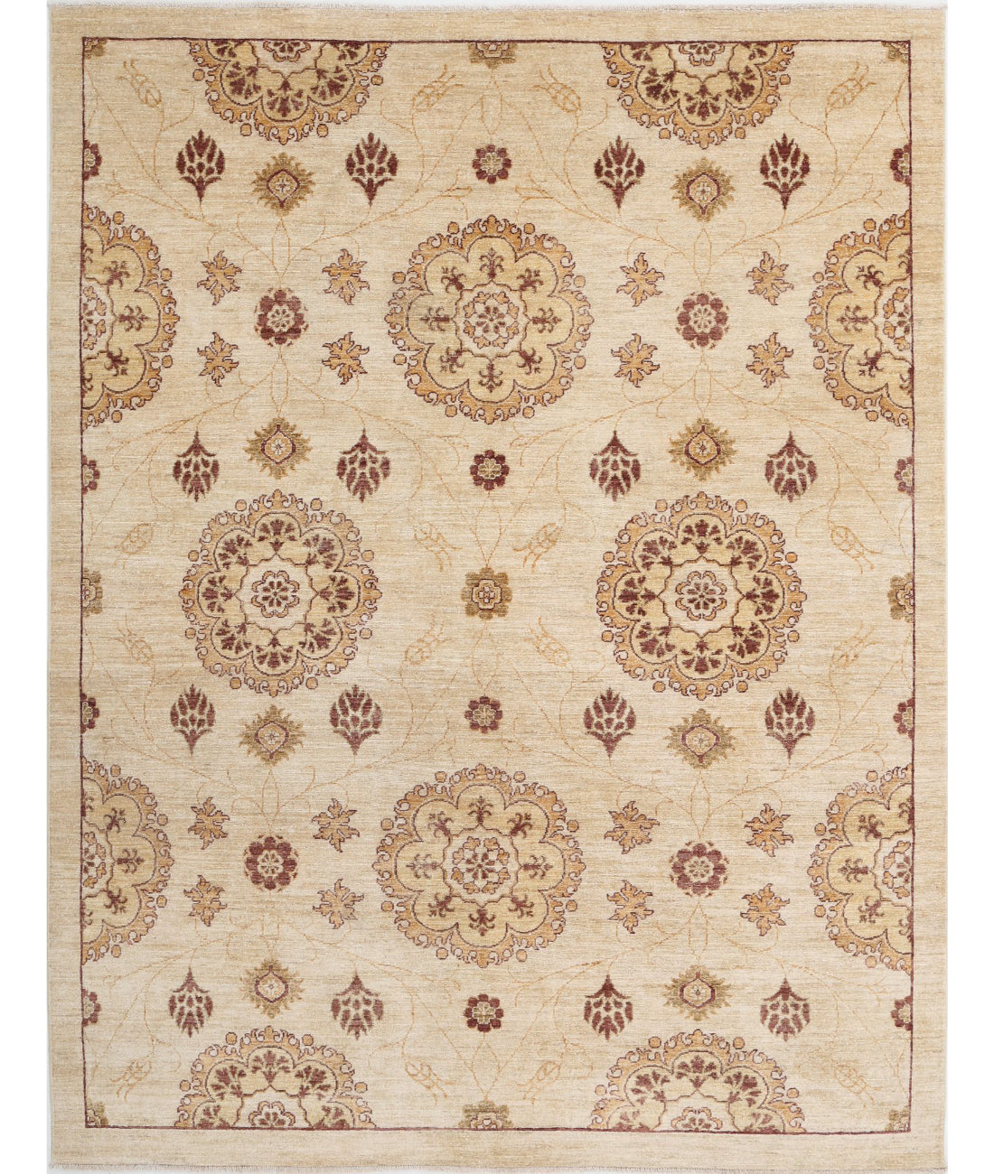 Modcar 6'2'' X 8'2'' Hand-Knotted Wool Rug 6'2'' x 8'2'' (185 X 245) / Beige / N/A