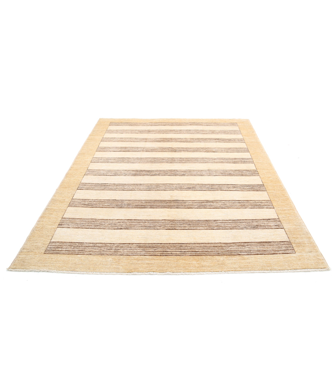 Modcar 6'5'' X 8'2'' Hand-Knotted Wool Rug 6'5'' x 8'2'' (193 X 245) / Beige / N/A