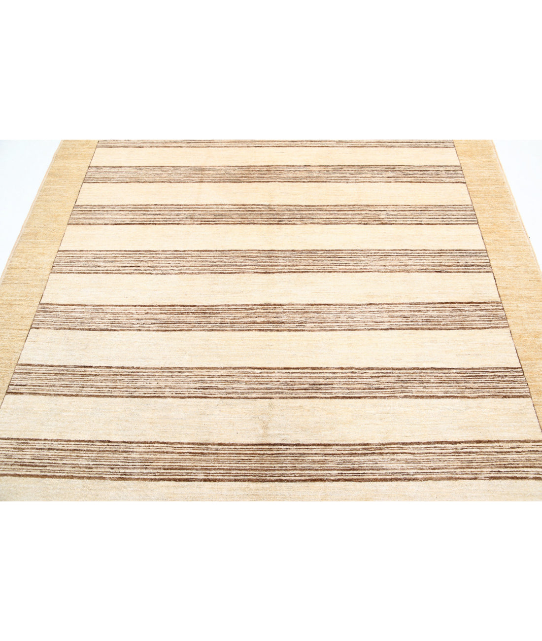 Modcar 6'5'' X 8'2'' Hand-Knotted Wool Rug 6'5'' x 8'2'' (193 X 245) / Beige / N/A