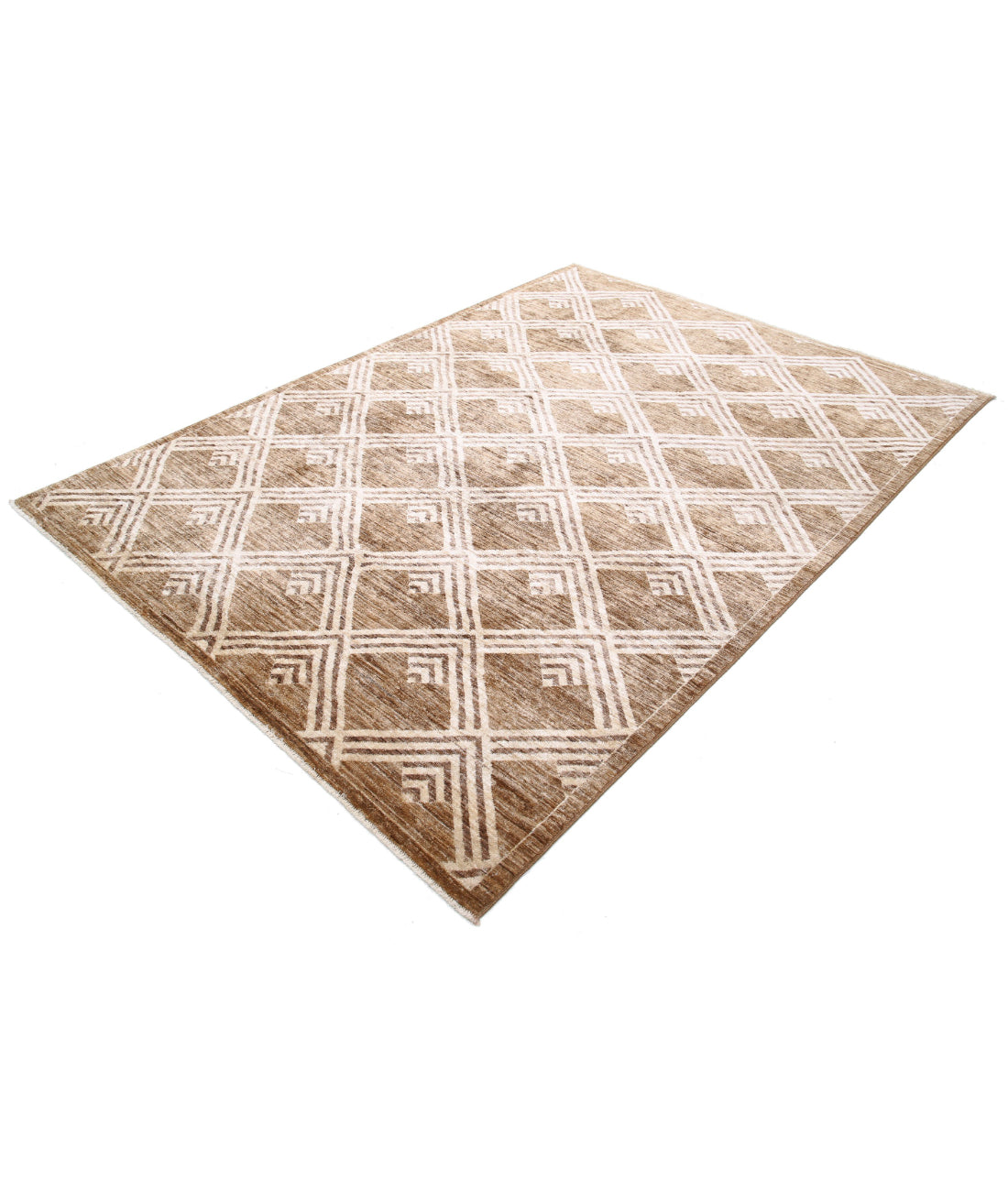 Modcar 6'0'' X 8'2'' Hand-Knotted Wool Rug 6'0'' x 8'2'' (180 X 245) / Beige / N/A